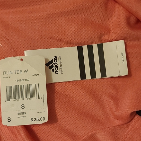 Adidas run tee w, ray pink, size S - Picture 8 of 8